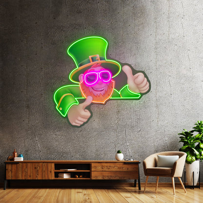 Leprechaun Saint Patrick Day Funny Led Signs - Shineneon