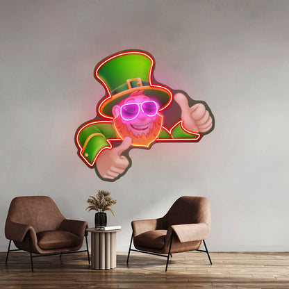 Leprechaun Saint Patrick Day Funny Led Signs - Shineneon