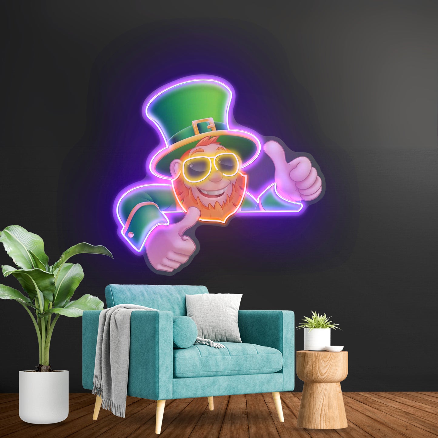 Leprechaun Saint Patrick Day Funny Led Signs