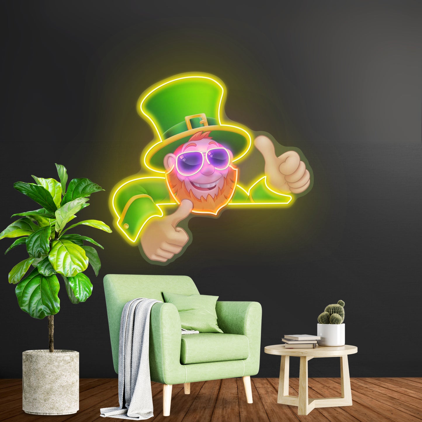 Leprechaun Saint Patrick Day Funny Led Signs