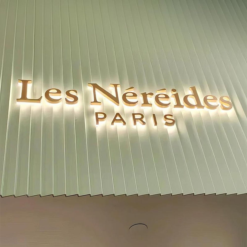Les Nereides Paris 3D Backlit Letters Aluminum Metal Led Sign - Shineneon