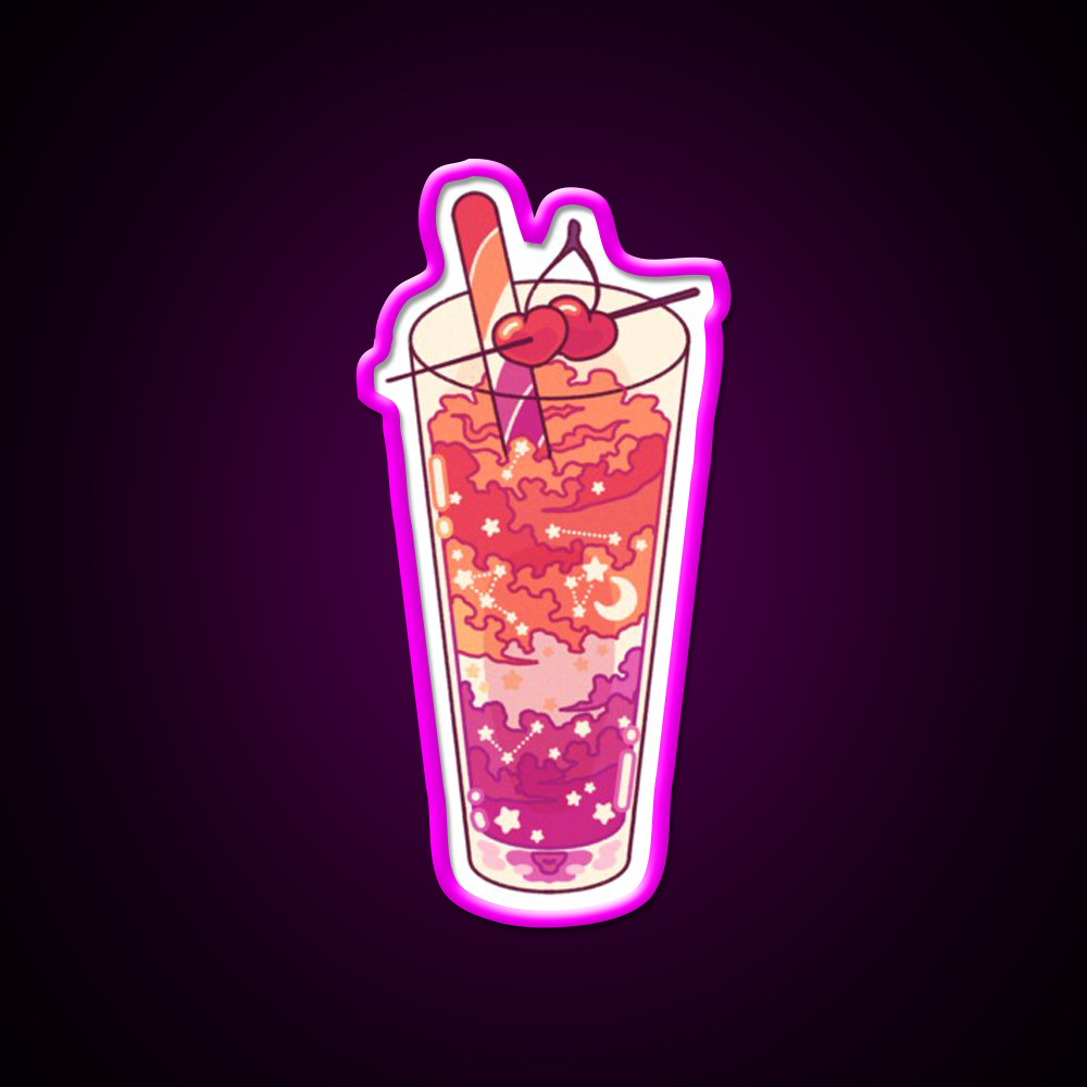 Lesbian Cocktail Bar Decor Led Neon Sign Rgb Color - Neon sign mounted on wall in room