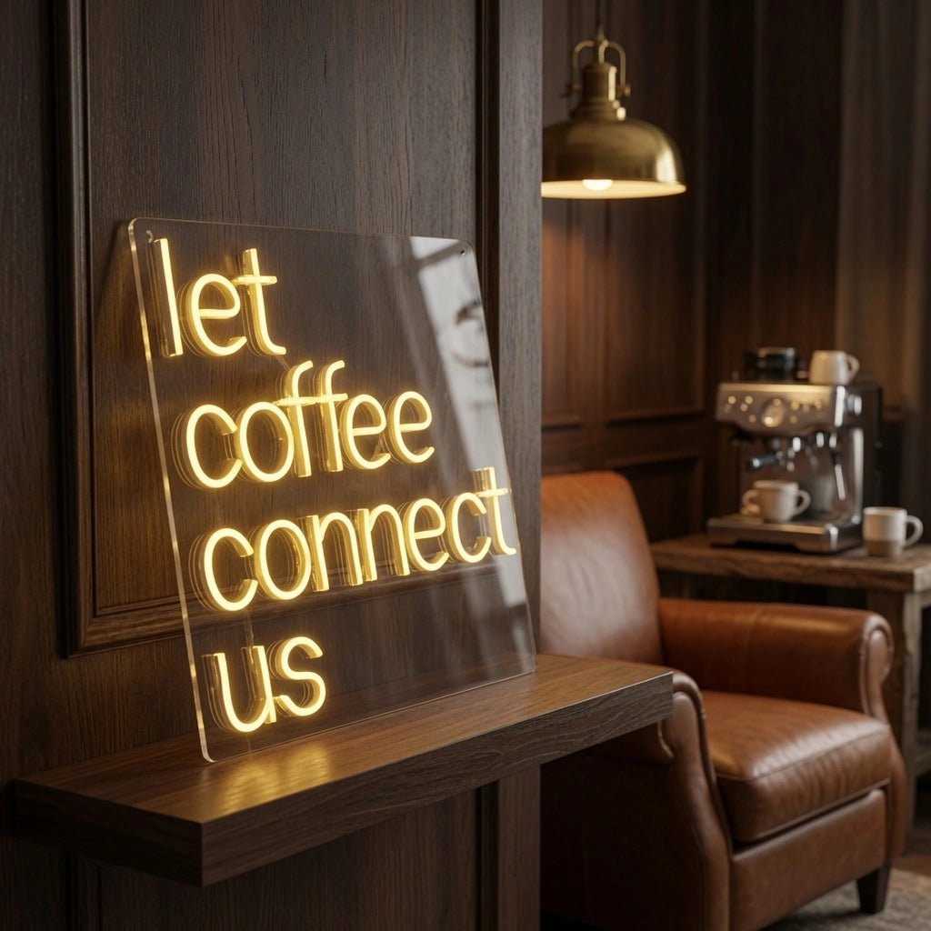 Let Coffee Connect Us LED Neon Sign - Shineneon