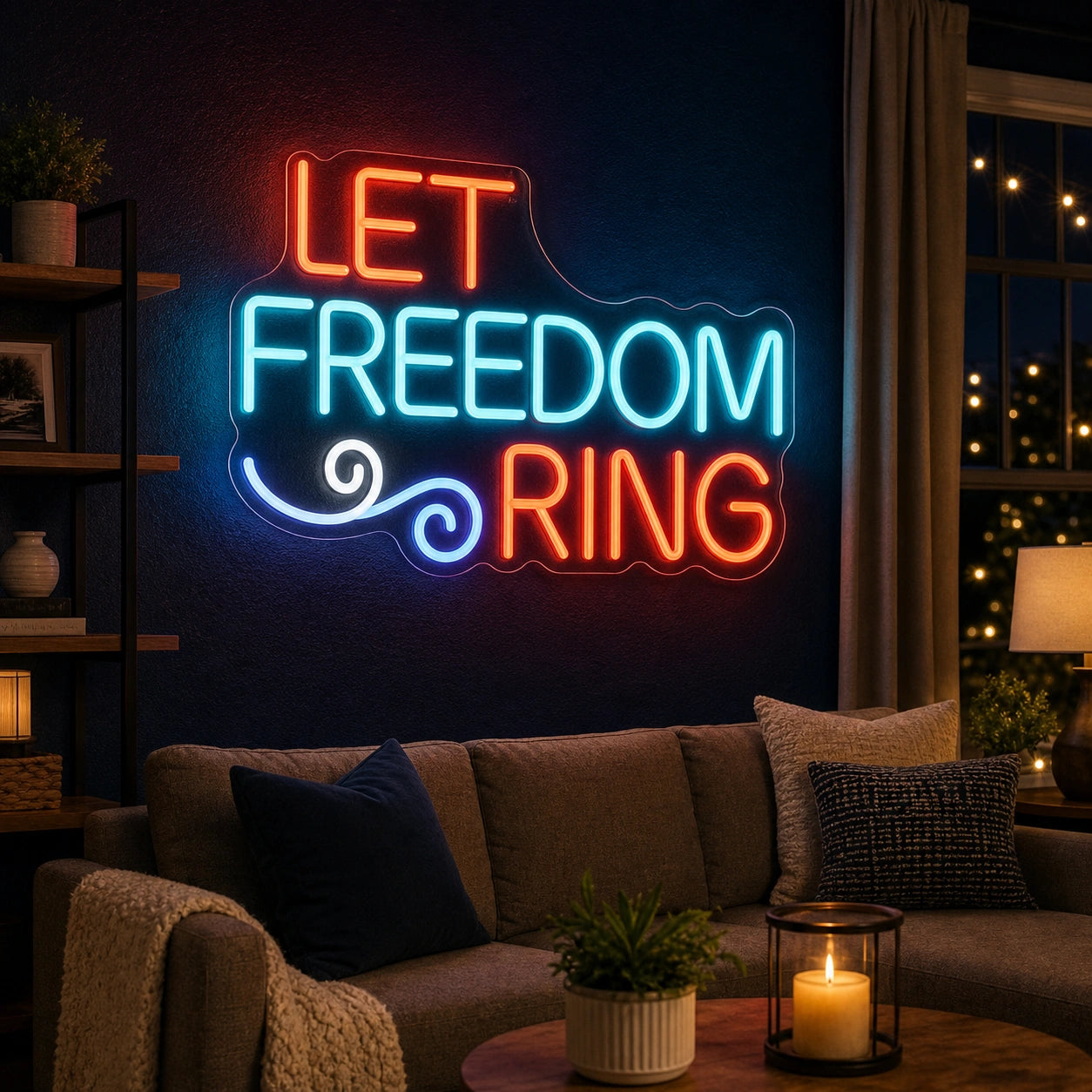 Let Freedom Ring LED Neon Sign Home Garage Wall Decoration high-converting product image