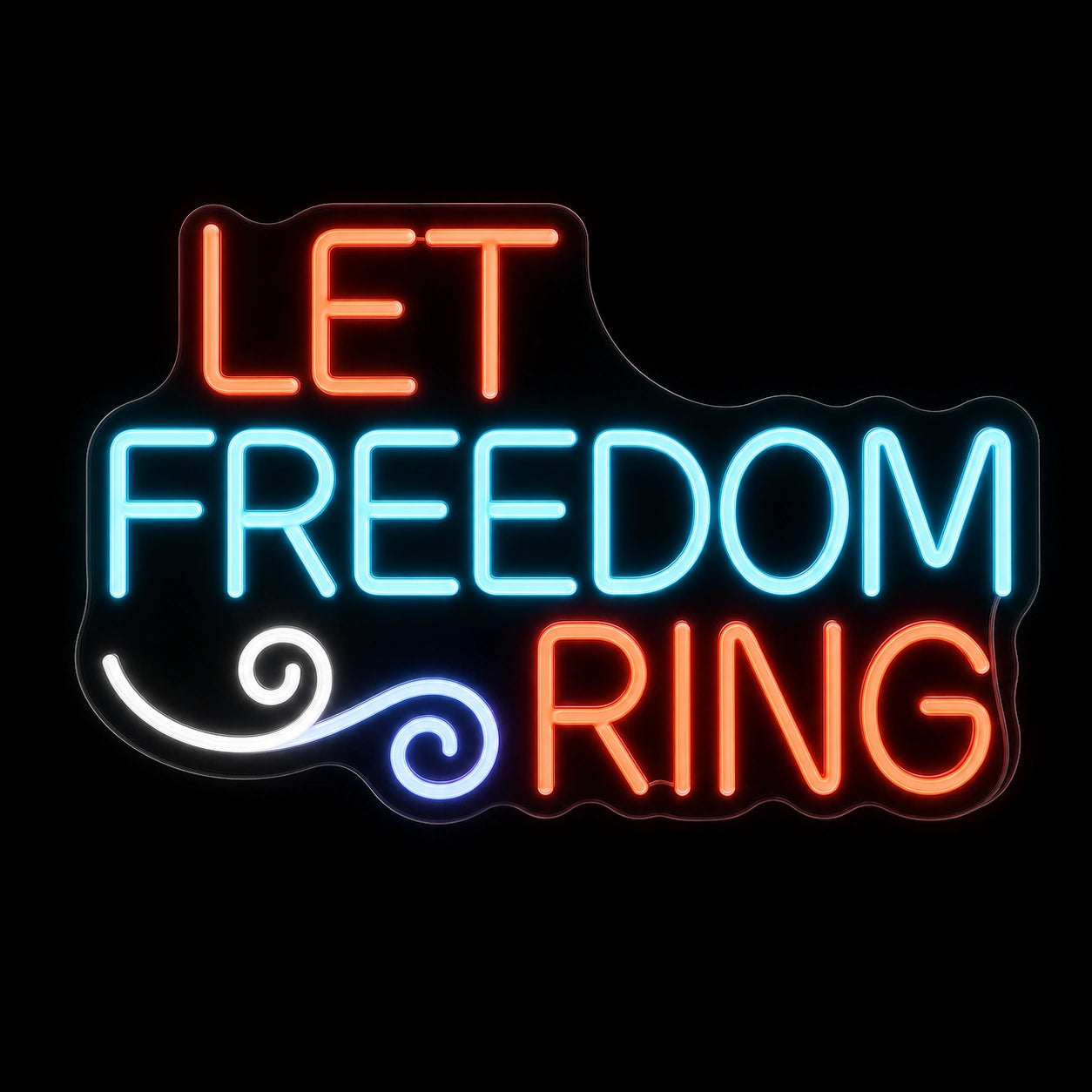 Let Freedom Ring LED Neon Sign Home Garage Wall Decoration main product image