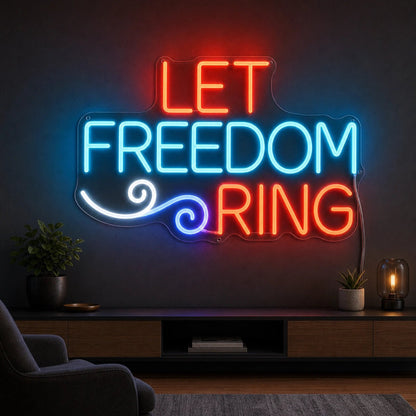 Let Freedom Ring LED Neon Sign Man Cave Neon Sign - Shineneon