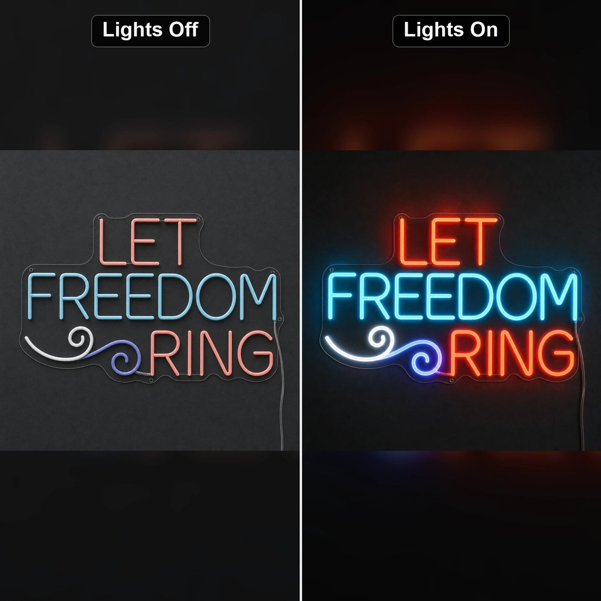 Let Freedom Ring LED Neon Sign Man Cave Neon Sign - Shineneon