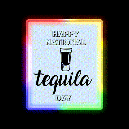Let Have A Drink In Happy National Holiday Party Drink Tequila Led Neon Sign Rgb Color - LED neon sign close-up detail