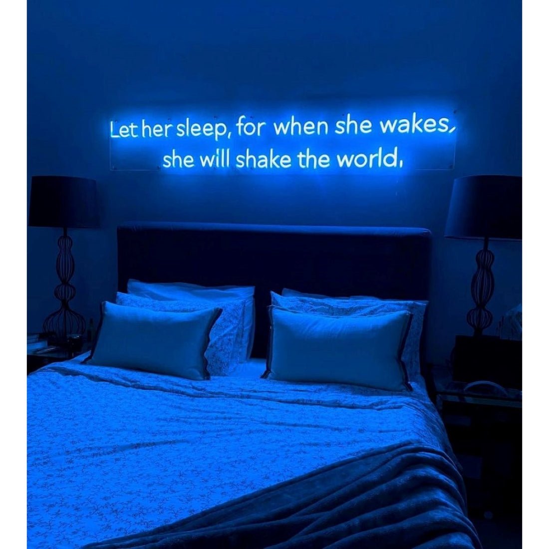 Let Her Sleep For When She Wakes She Will Shake The World Led Sign Business Neon Sign - Shineneon