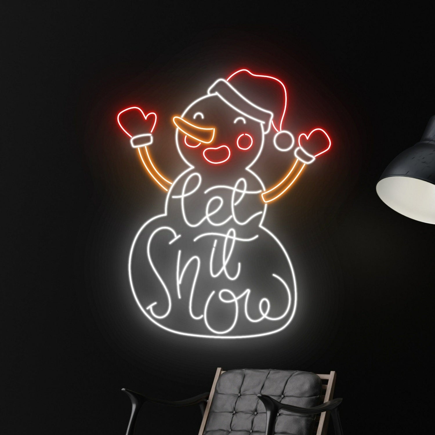 Let It Snow Snowman Led Sign Christmas Neon Light | Shineneon