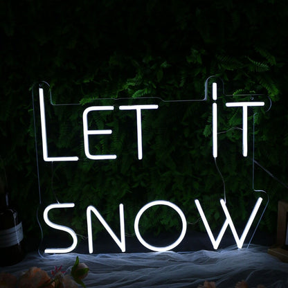 Let It Snow White Led Neon Sign | Shineneon