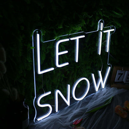 Let It Snow White Led Neon Sign | Shineneon