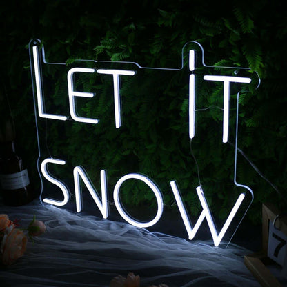 Let It Snow White Led Neon Sign | Shineneon