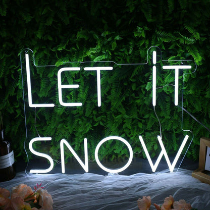 Let It Snow White Led Neon Sign | Shineneon