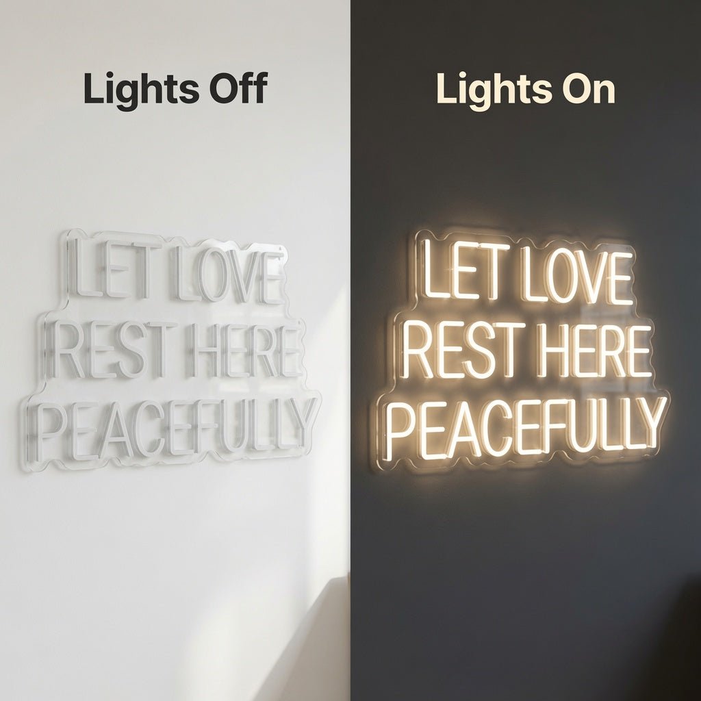 Let Love Rest Here Peacefully LED Neon Sign Wall Neon Sign - Shineneon