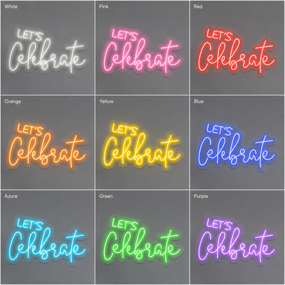 Let S Celebrate Wall Decor LED Neon Sign - 05 Color Grid