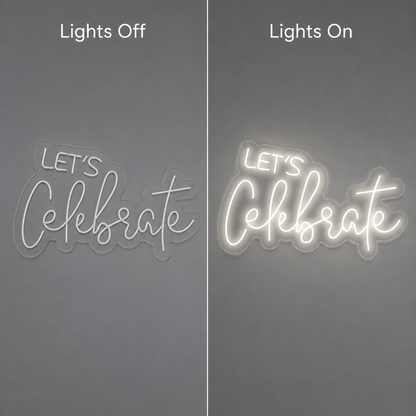 Let S Celebrate Wall Decor LED Neon Sign - 06 Day Night Comparison