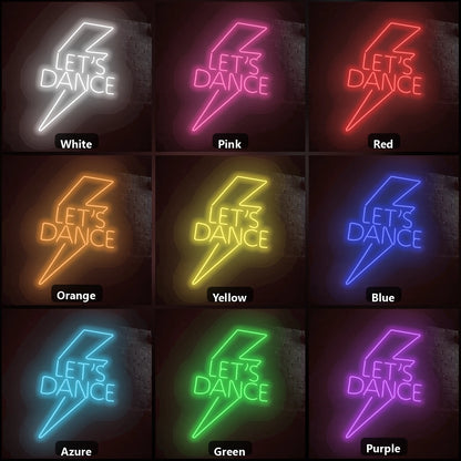 Let S Dance Salon Wall Decor LED Neon Sign Home Garage Wall Decoration color grid