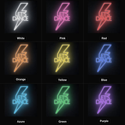 Let S Dance Shop Wall Decor LED Neon Sign color grid