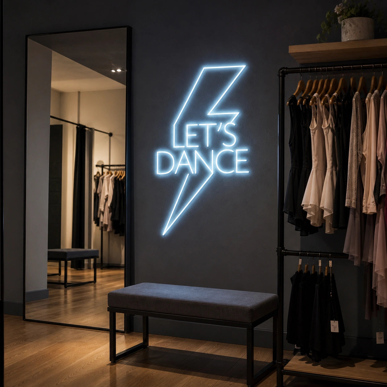Let S Dance Shop Wall Decor LED Neon Sign Home Garage Wall Decoration real lifestyle scene