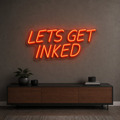 Let S Get Inked LED Neon Sign size image