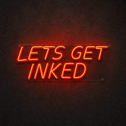 Let S Get Inked LED Neon Sign Home Garage Wall Decoration main product image