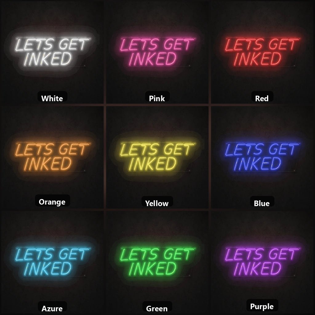 Let S Get Inked LED Neon Sign Home Garage Wall Decoration - Shineneon