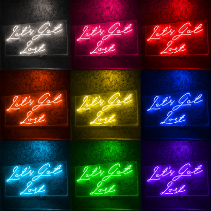 Let S Get Lost Room Decor LED Neon Sign - 05 Color Grid