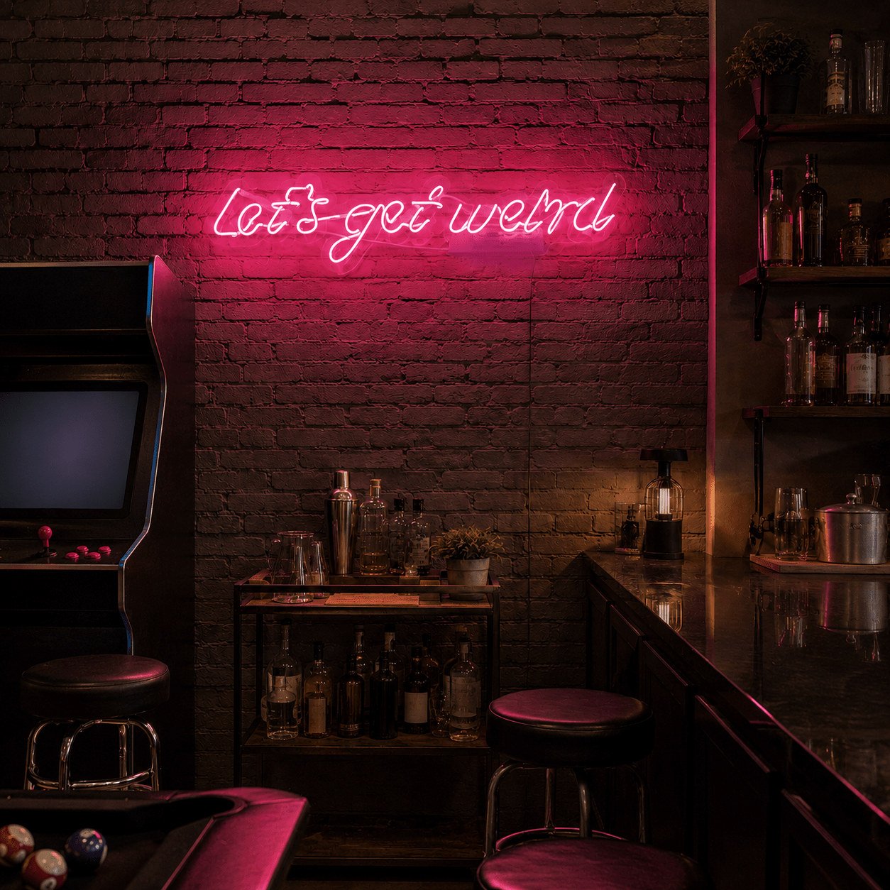 Let S Get Weird Wall Decor LED Neon Sign - Shineneon