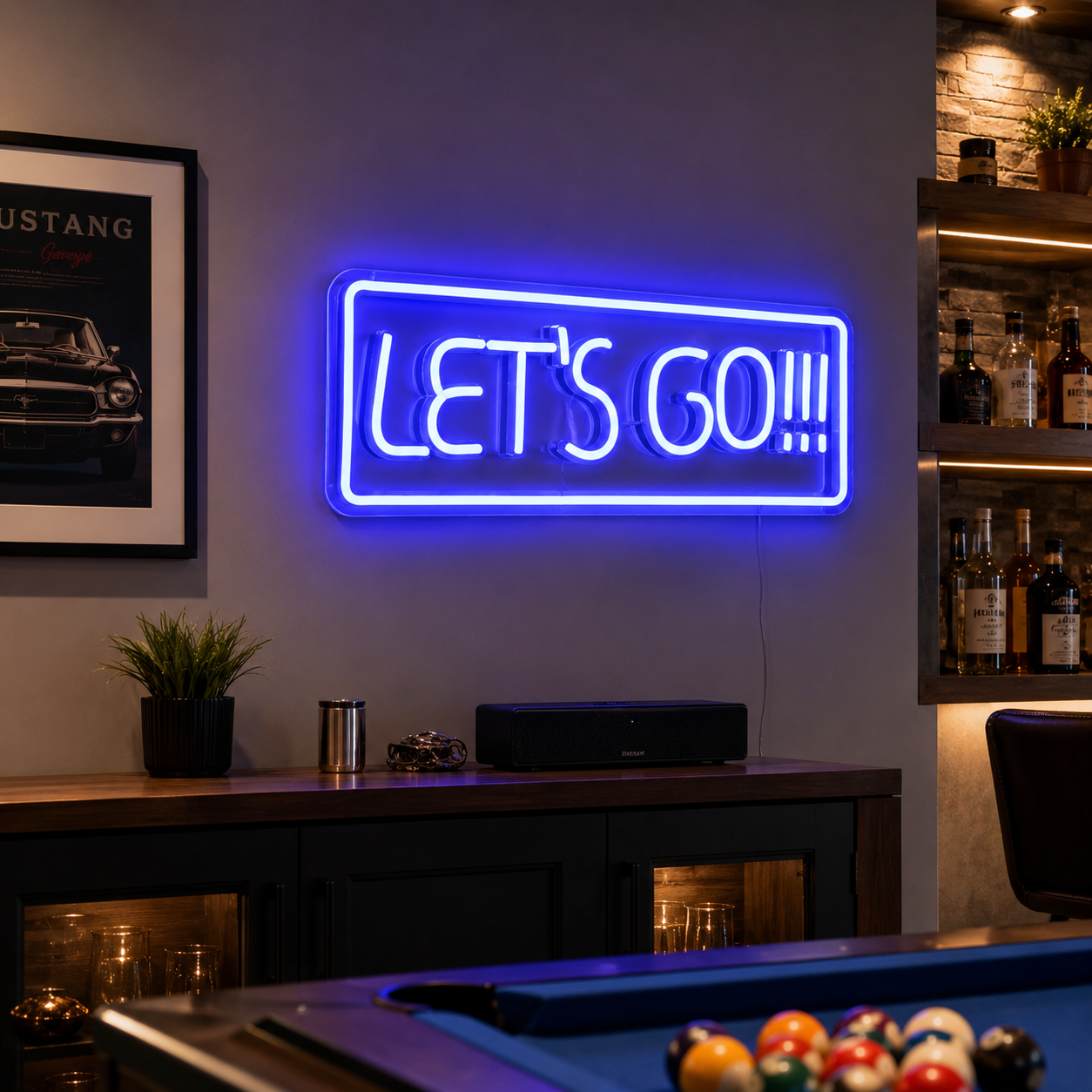 Let S Go LED Neon Sign - 03 Real Lifestyle Scene