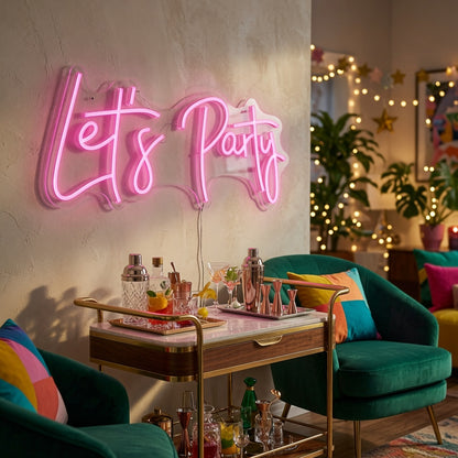 Let S Party LED Neon Sign - 03 Real Lifestyle Scene