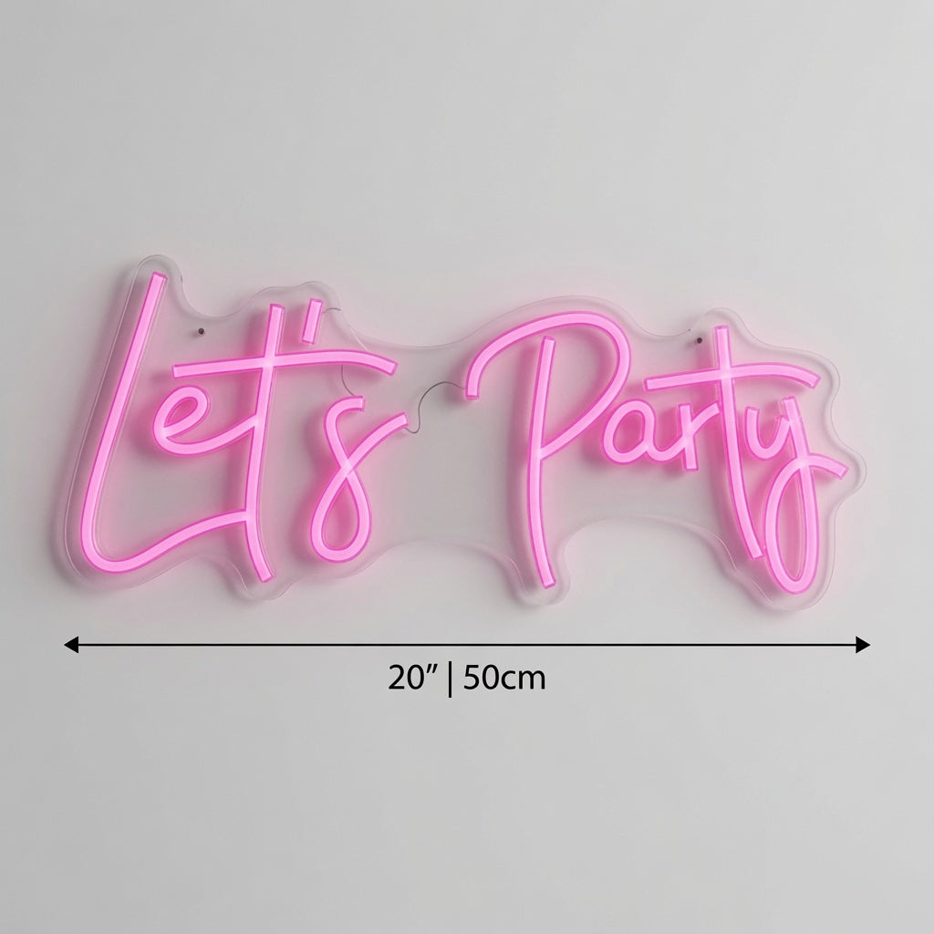 Let S Party LED Neon Sign - 04 Size Image