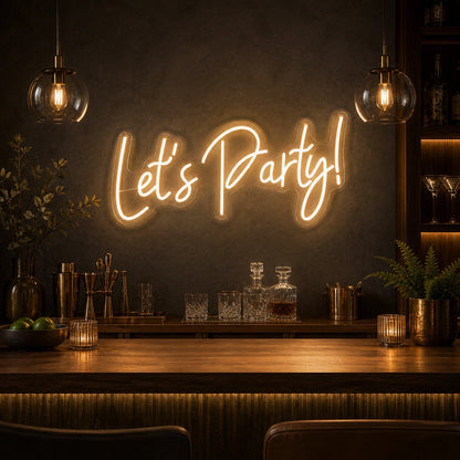Let S Party LED Neon Sign Home Bar Wall Decoration high-converting product image