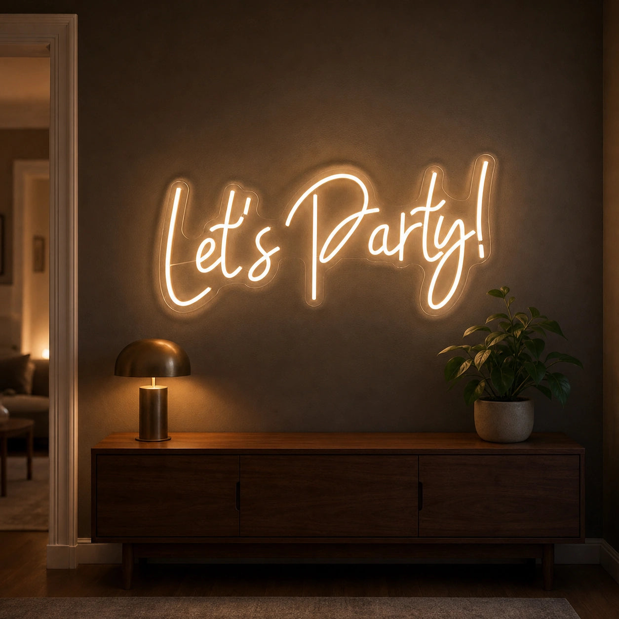 Let S Party LED Neon Sign Home Bar Wall Decoration size image
