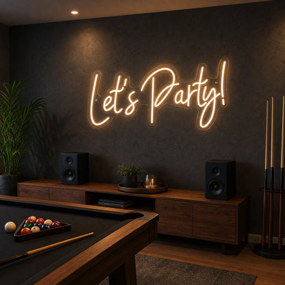 Let S Party LED Neon Sign Man Cave Neon Sign real lifestyle scene