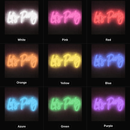 Let S Party Surrounded By Greenery LED Neon Sign color grid