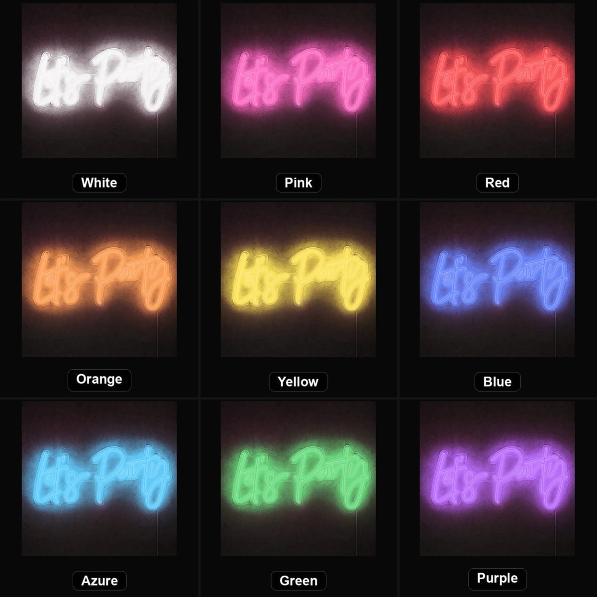 Let S Party Surrounded By Greenery LED Neon Sign - Shineneon