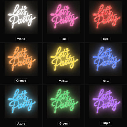 Let S Party Wall Decor LED Neon Sign - Shineneon