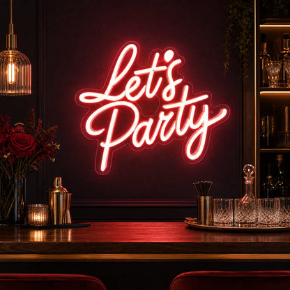 Let S Party Wall Decor LED Neon Sign Home Garage Wall Decoration high-converting product image