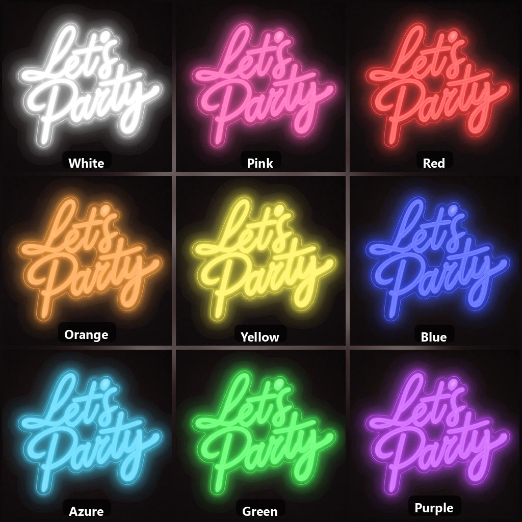 Let S Party Wall Decor LED Neon Sign Home Garage Wall Decoration color grid