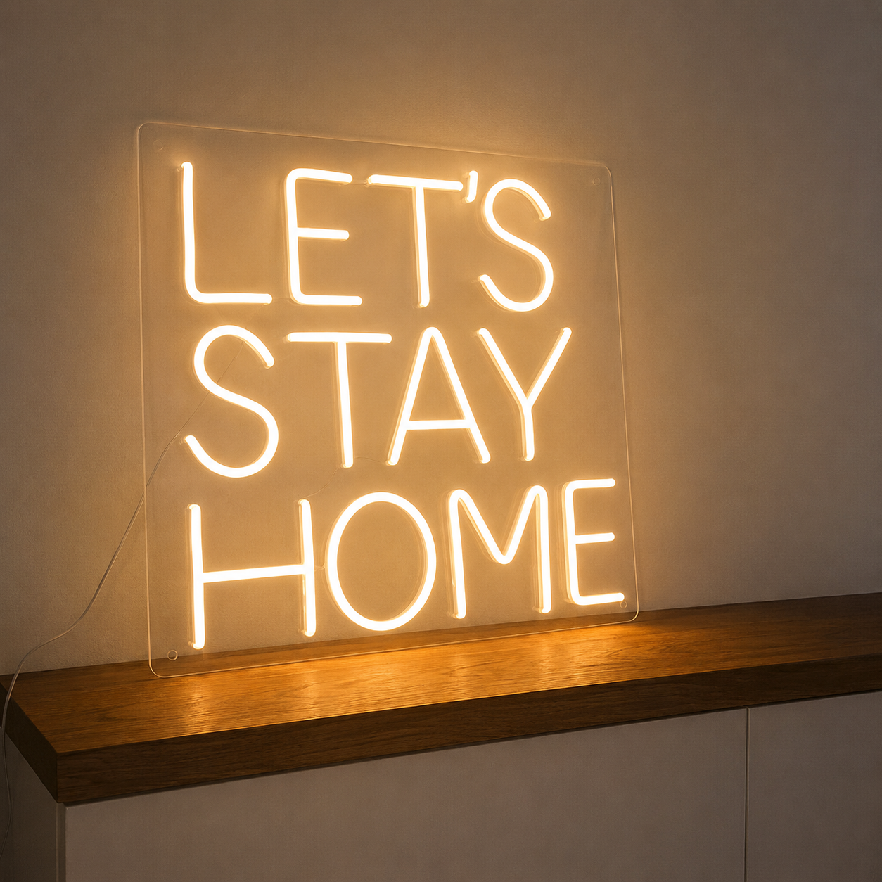 Let S Stay Home LED Neon Sign - 02 High-Converting Product Image