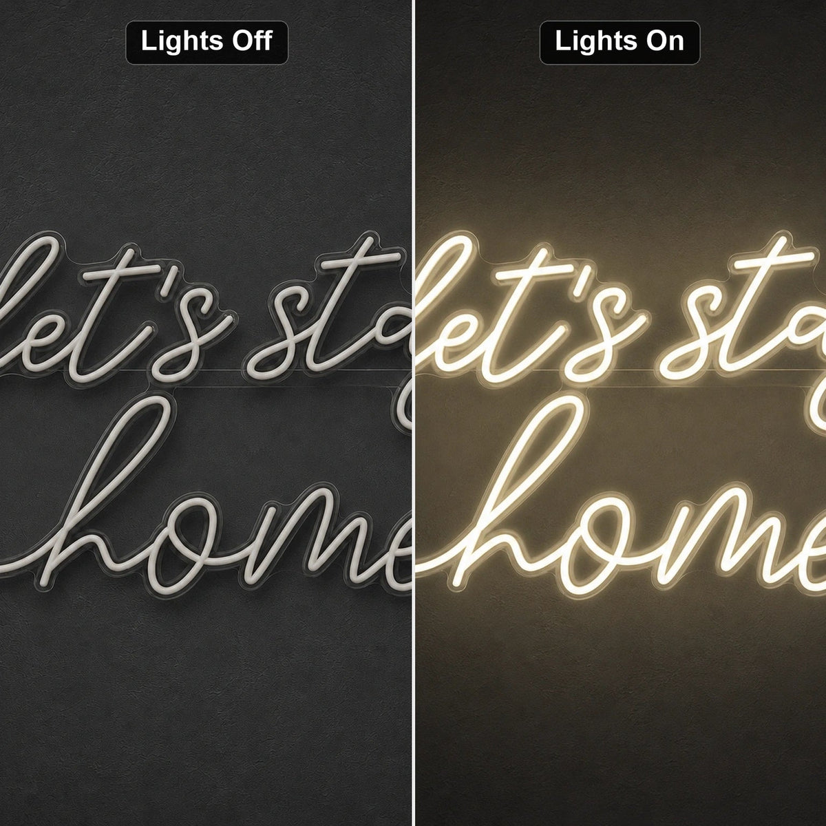 Let S Stay Home LED Neon Sign Man Cave Neon Sign - Shineneon