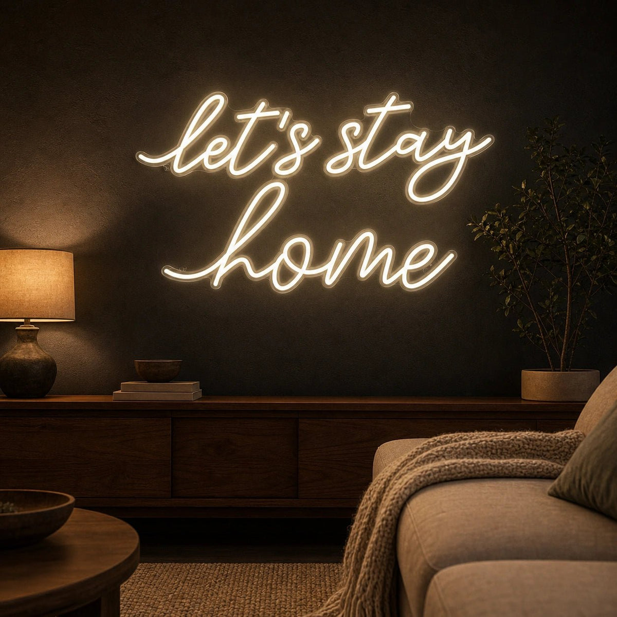 Let S Stay Home LED Neon Sign Man Cave Neon Sign - Shineneon