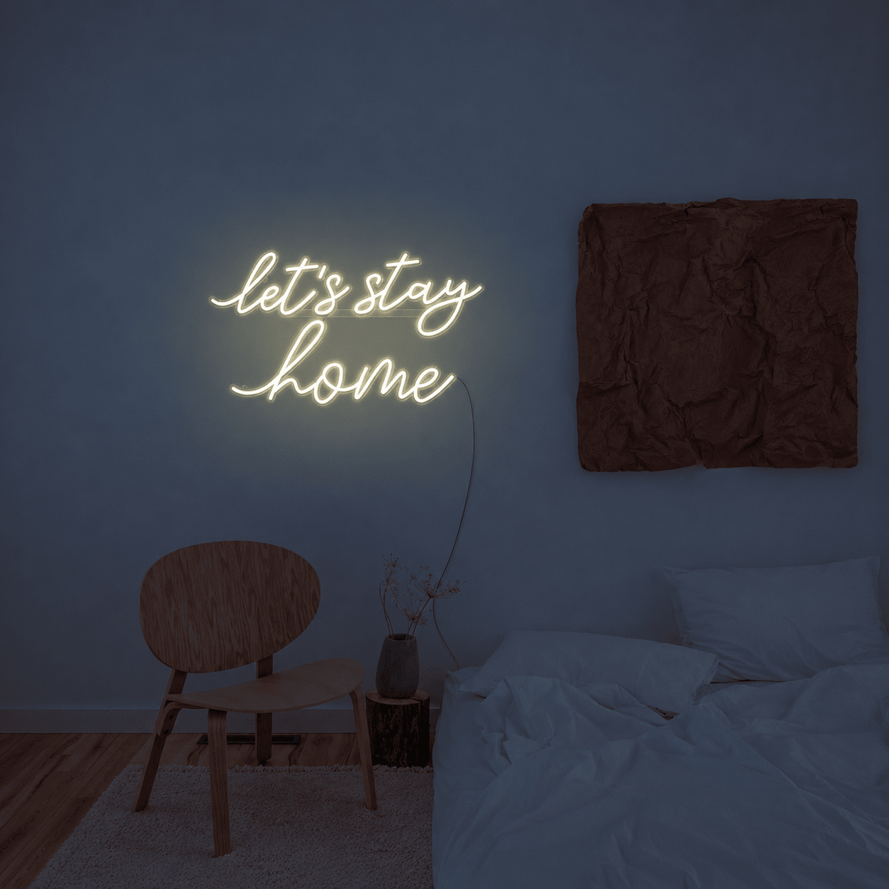 Let S Stay Home Wall Decor LED Neon Sign - Shineneon