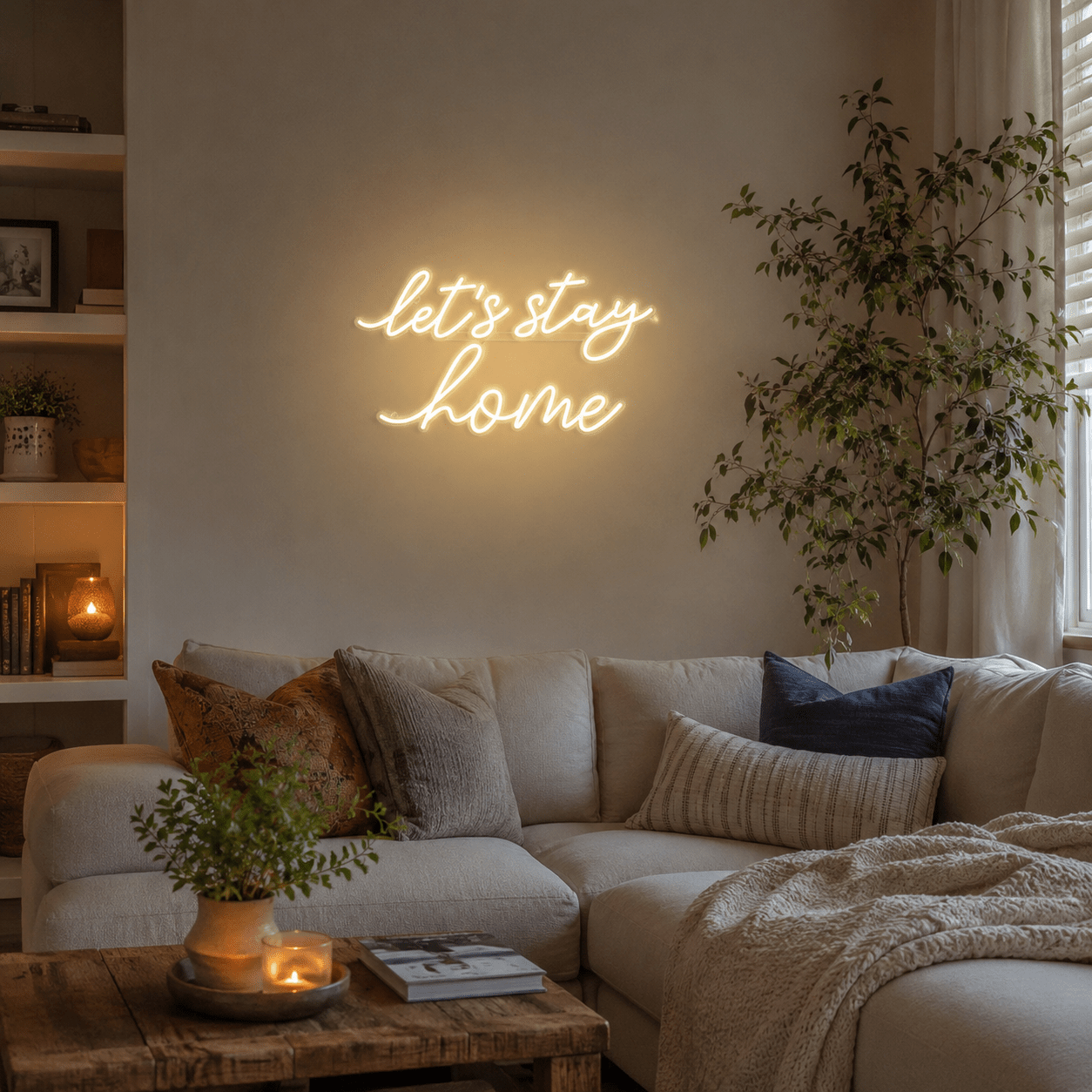Let S Stay Home Wall Decor LED Neon Sign - Shineneon