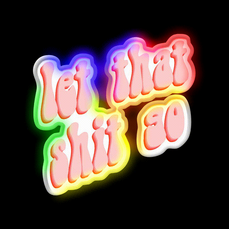 Let That Go Aesthetic Party Drink Tequila Led Neon Sign Rgb Color - LED neon sign close-up detail
