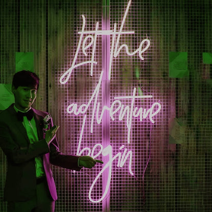 Let The Adventure Begin Neon Sign Illuminate Your Journey Ahead | Shineneon