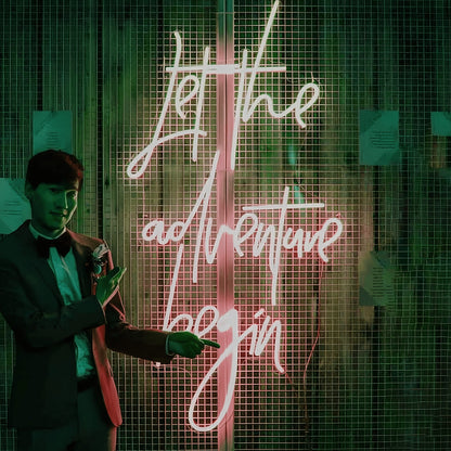 Let The Adventure Begin Neon Sign Illuminate Your Journey Ahead | Shineneon