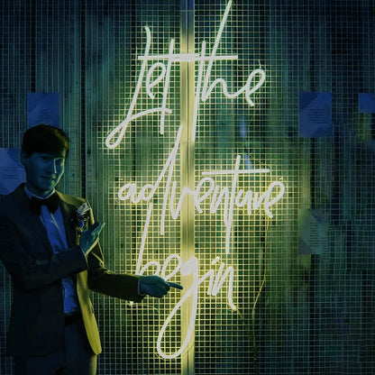 Let The Adventure Begin Neon Sign Illuminate Your Journey Ahead | Shineneon