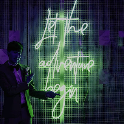 Let The Adventure Begin Neon Sign Illuminate Your Journey Ahead | Shineneon